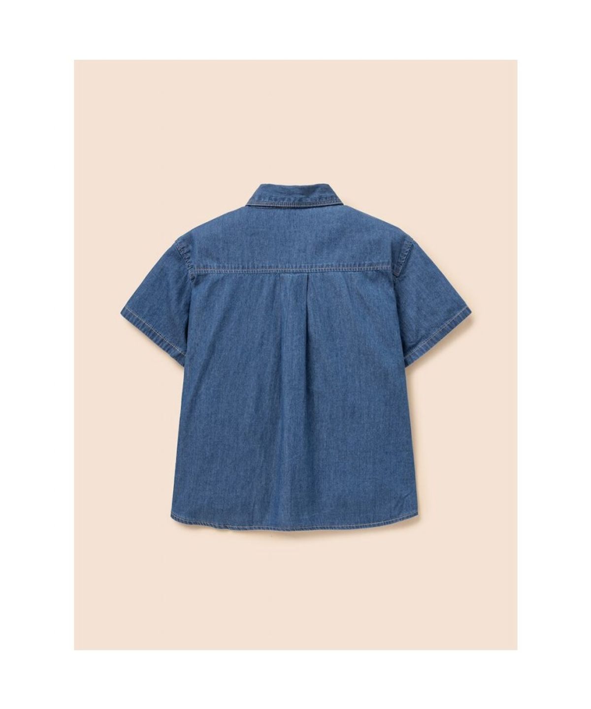빈폴 키즈(BEANPOLE KIDS) [Essential] 데님 반소매 셔츠  블루 (BI6365UE2P)