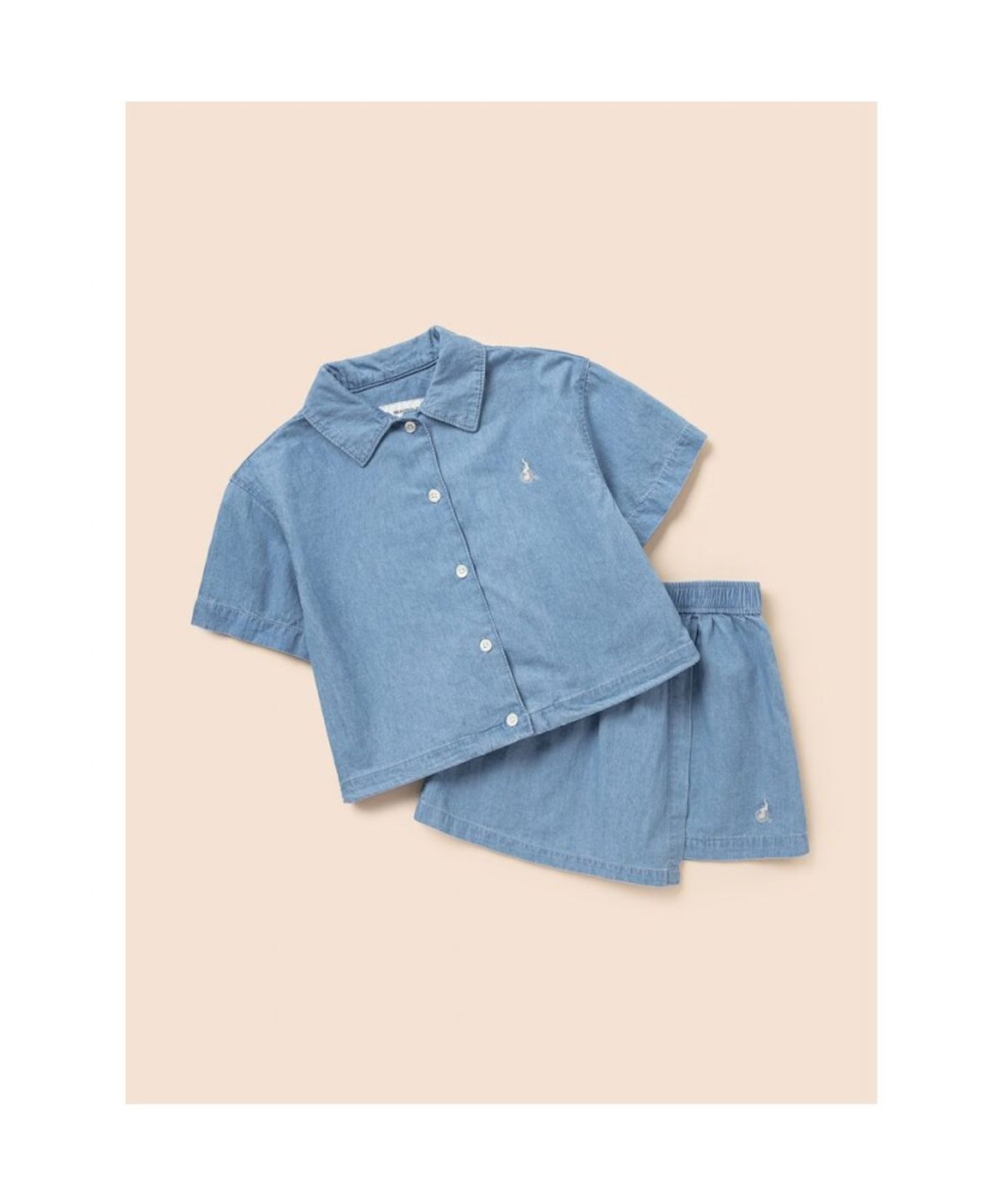 빈폴 키즈(BEANPOLE KIDS) 데님 반소매 투피스  스카이 블루 (BI6371G07Q)