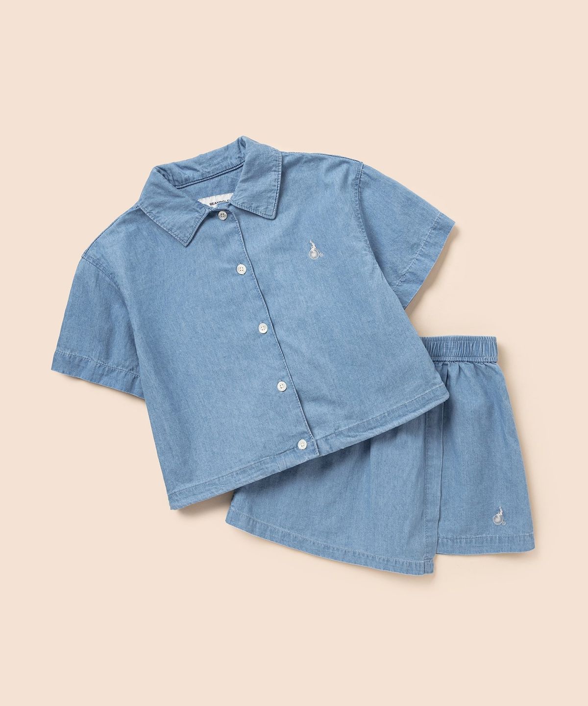 빈폴 키즈(BEANPOLE KIDS) 데님 반소매 투피스  스카이 블루 (BI6371G07Q)