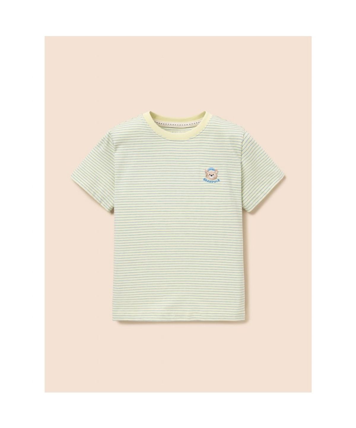 빈폴 키즈(BEANPOLE KIDS) [Essential] 달이 포인트 멀티 스트라이프 티셔츠  옐로우 (BI6342GE1E)