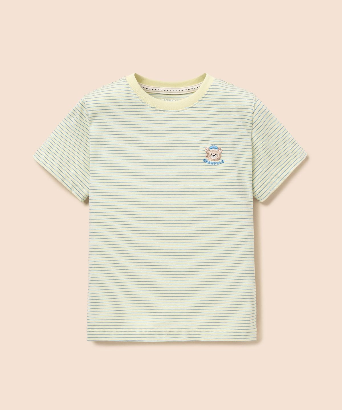 빈폴 키즈(BEANPOLE KIDS) [Essential] 달이 포인트 멀티 스트라이프 티셔츠  옐로우 (BI6342GE1E)