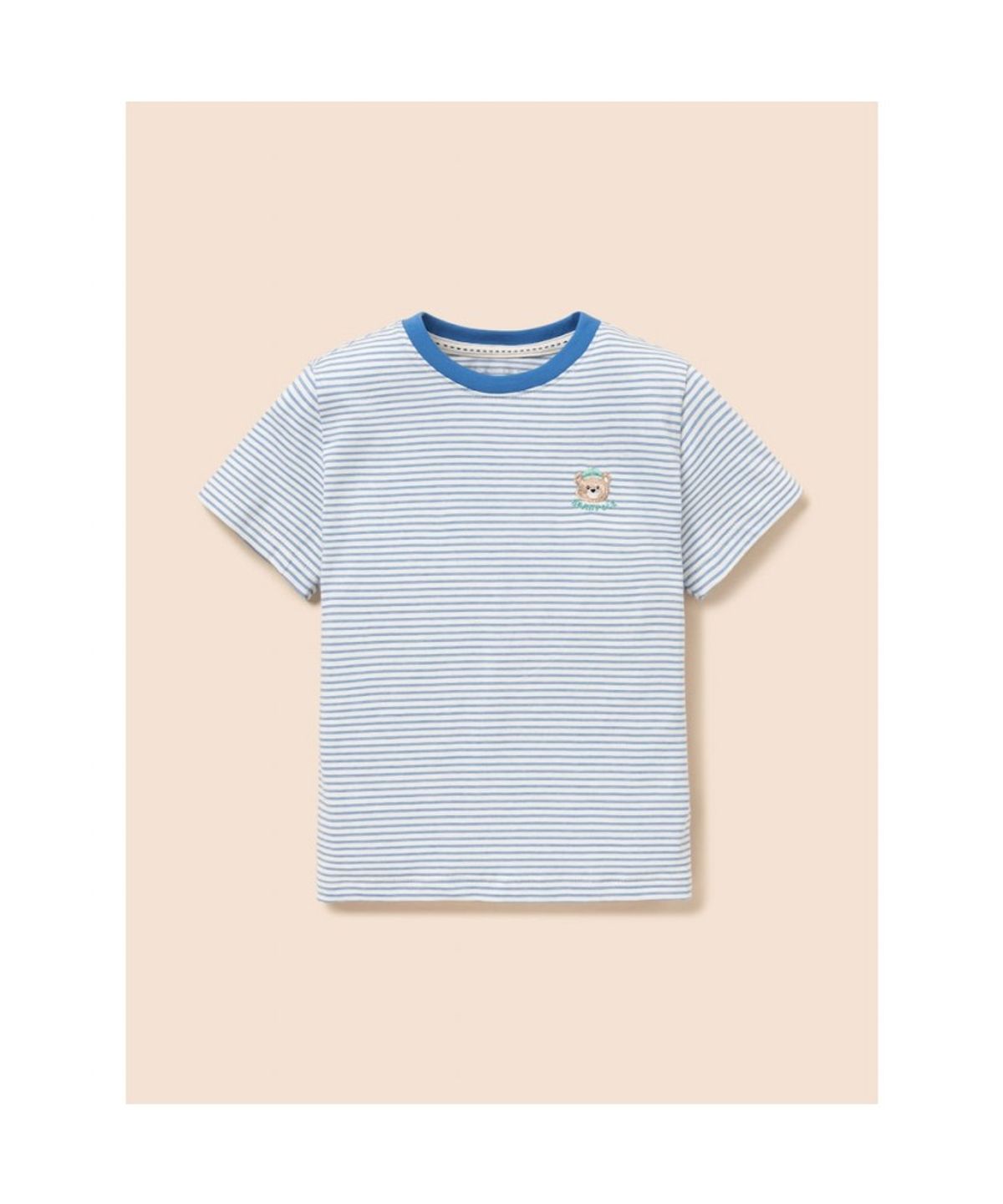 빈폴 키즈(BEANPOLE KIDS) [Essential] 달이 포인트 멀티 스트라이프 티셔츠  블루 (BI6342GE1P)