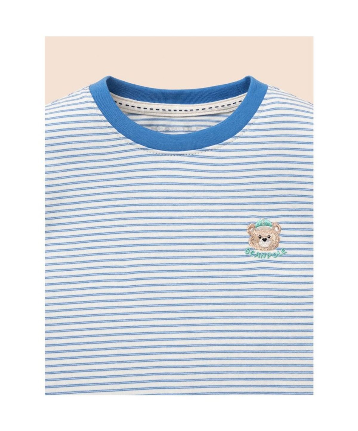 빈폴 키즈(BEANPOLE KIDS) [Essential] 달이 포인트 멀티 스트라이프 티셔츠  블루 (BI6342GE1P)