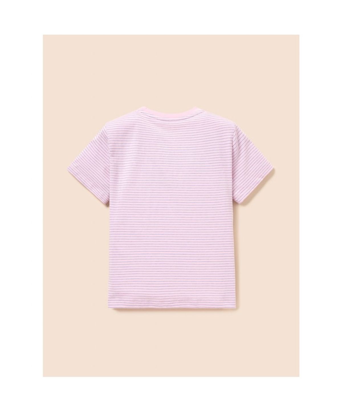 빈폴 키즈(BEANPOLE KIDS) [Essential] 달이 포인트 멀티 스트라이프 티셔츠  라이트 핑크 (BI6342GE1Y)