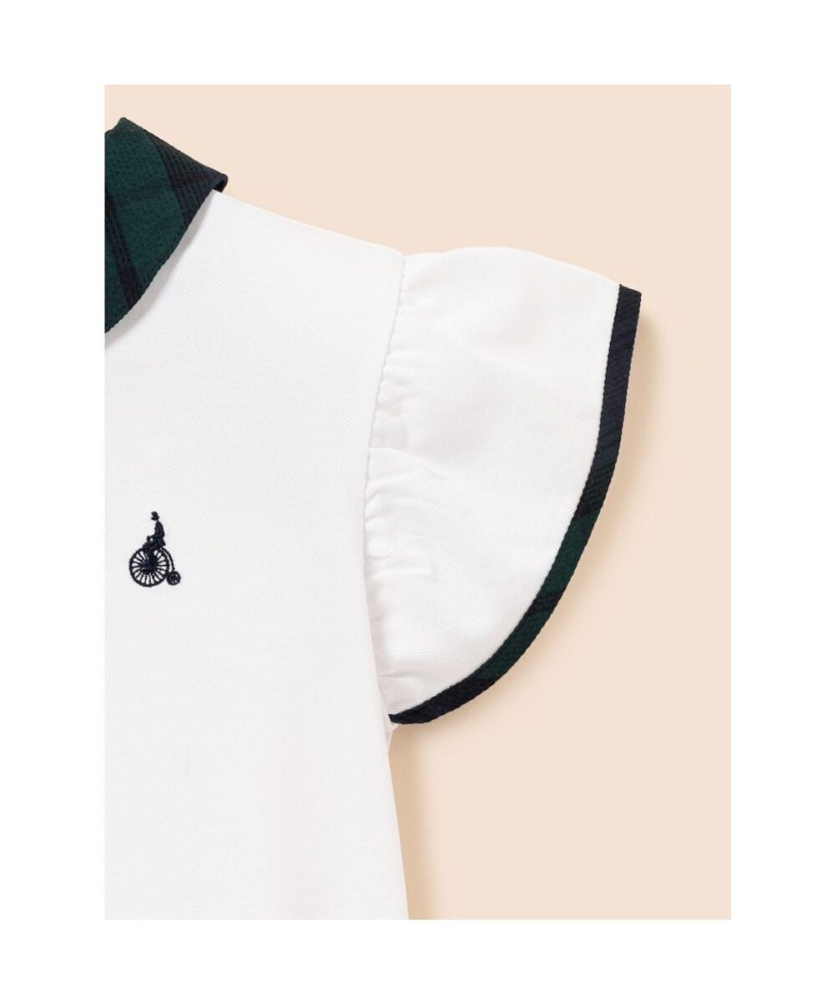 빈폴 키즈(BEANPOLE KIDS) 여아 체크 포인트 피케 티셔츠  화이트 (BI6342G031)