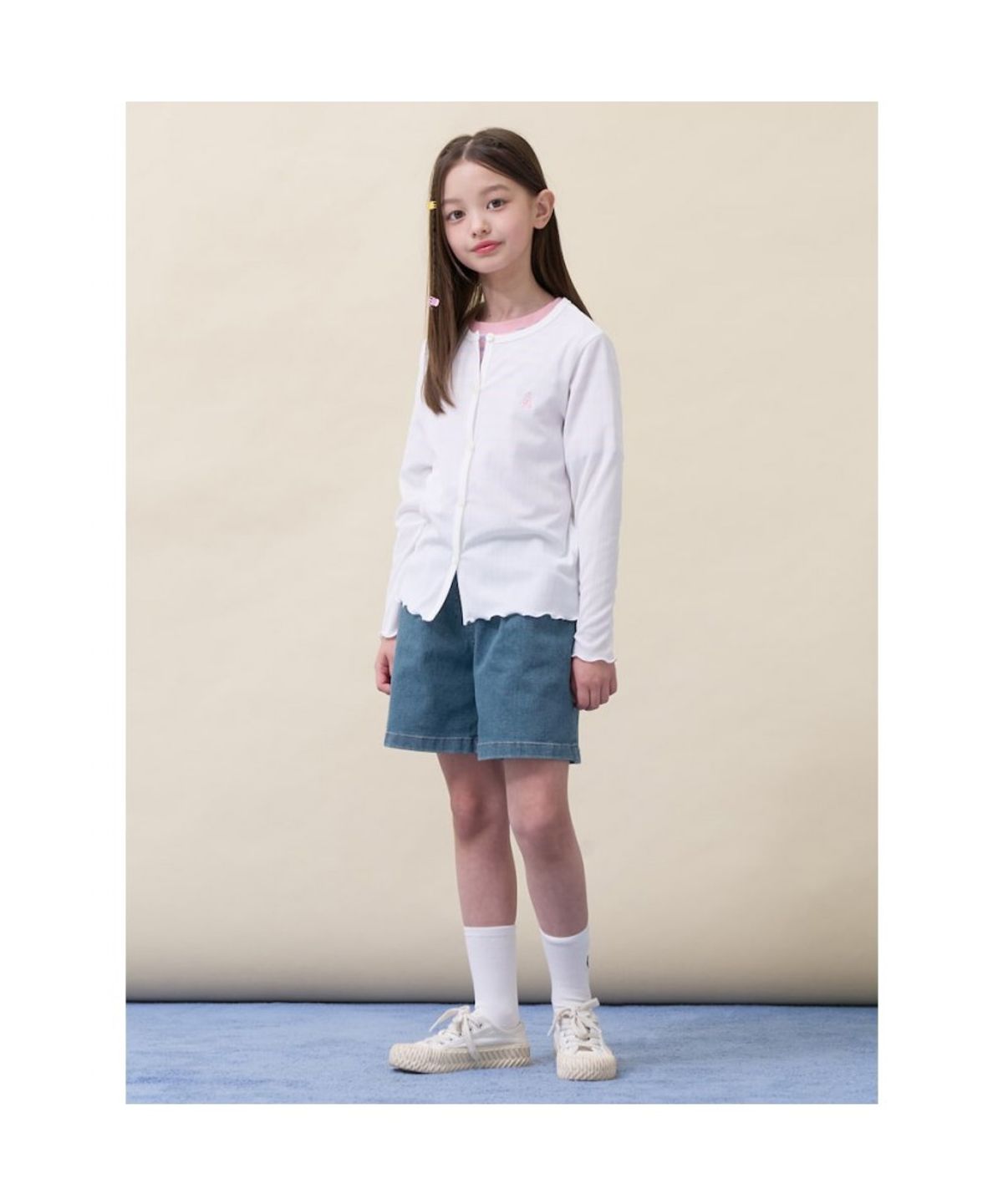 빈폴 키즈(BEANPOLE KIDS) 여아 핫썸머 차르르 골지 카디건  아이보리 (BI6241G030)