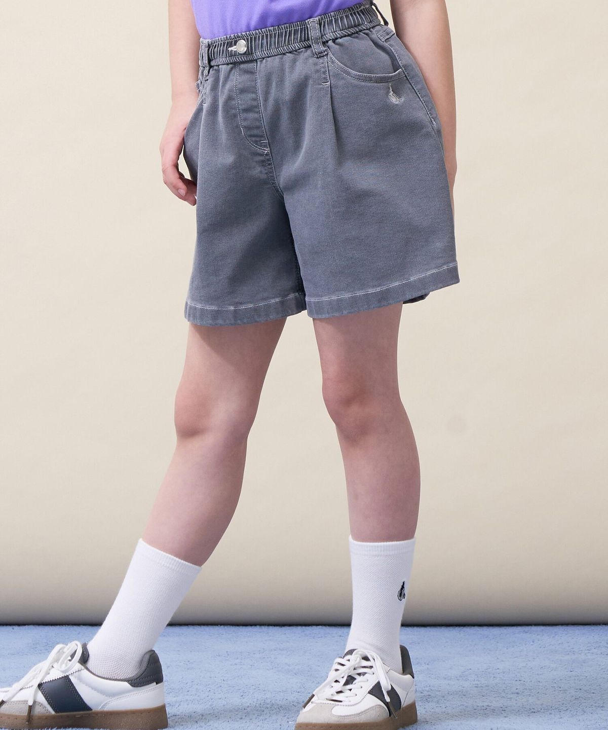 빈폴 키즈(BEANPOLE KIDS) 여아 데님 반바지  그레이 (BI6325G013)