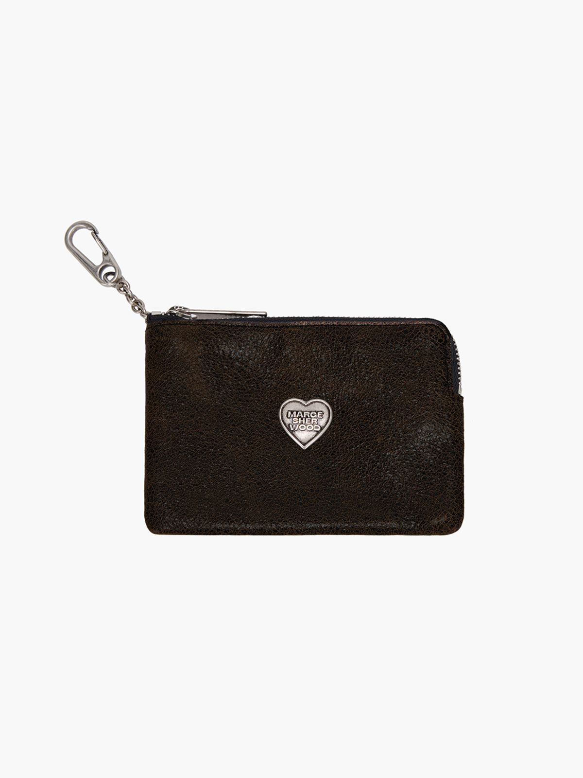 마지셔우드(MARGESHERWOOD) HEART ZIPPER WALLET_SILVER LOGO_cracked_3colors