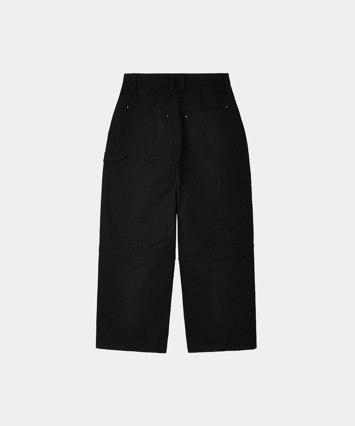 메종미네드(MAISON MINED) DETACHABLE COTTON PANTS BLACK