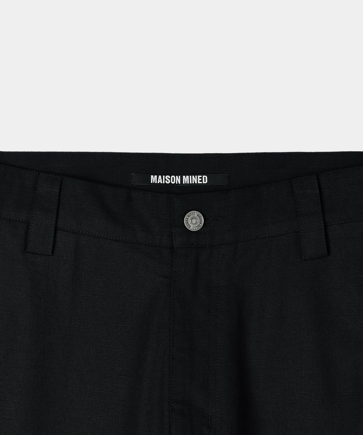 메종미네드(MAISON MINED) DETACHABLE COTTON PANTS BLACK