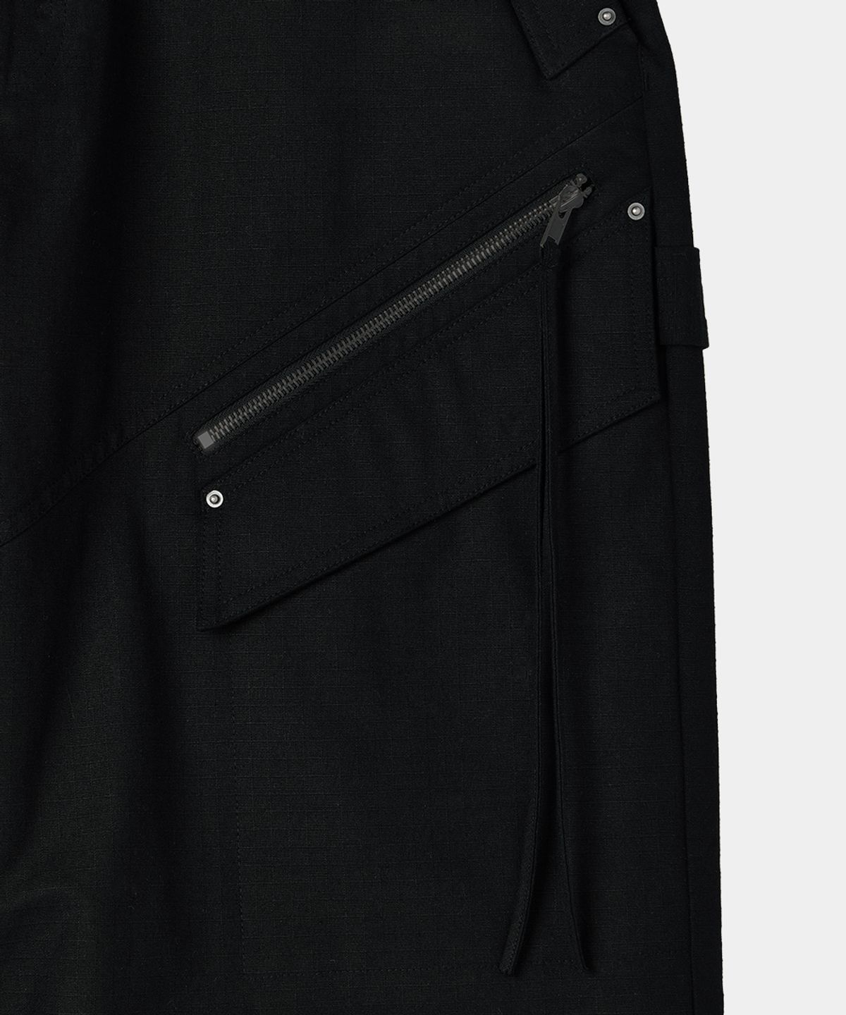 메종미네드(MAISON MINED) DETACHABLE COTTON PANTS BLACK