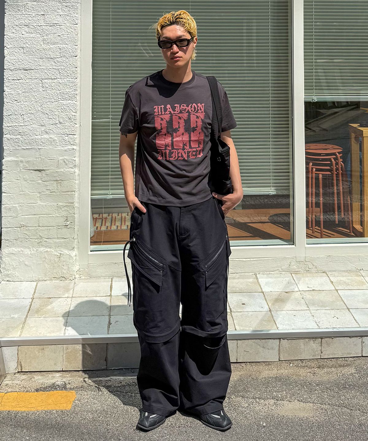 메종미네드(MAISON MINED) DETACHABLE COTTON PANTS BLACK