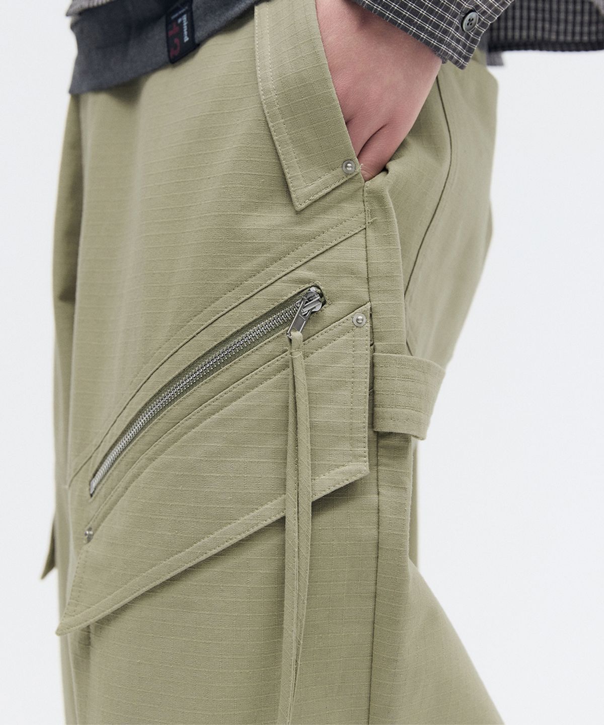 메종미네드(MAISON MINED) DETACHABLE COTTON PANTS BEIGE