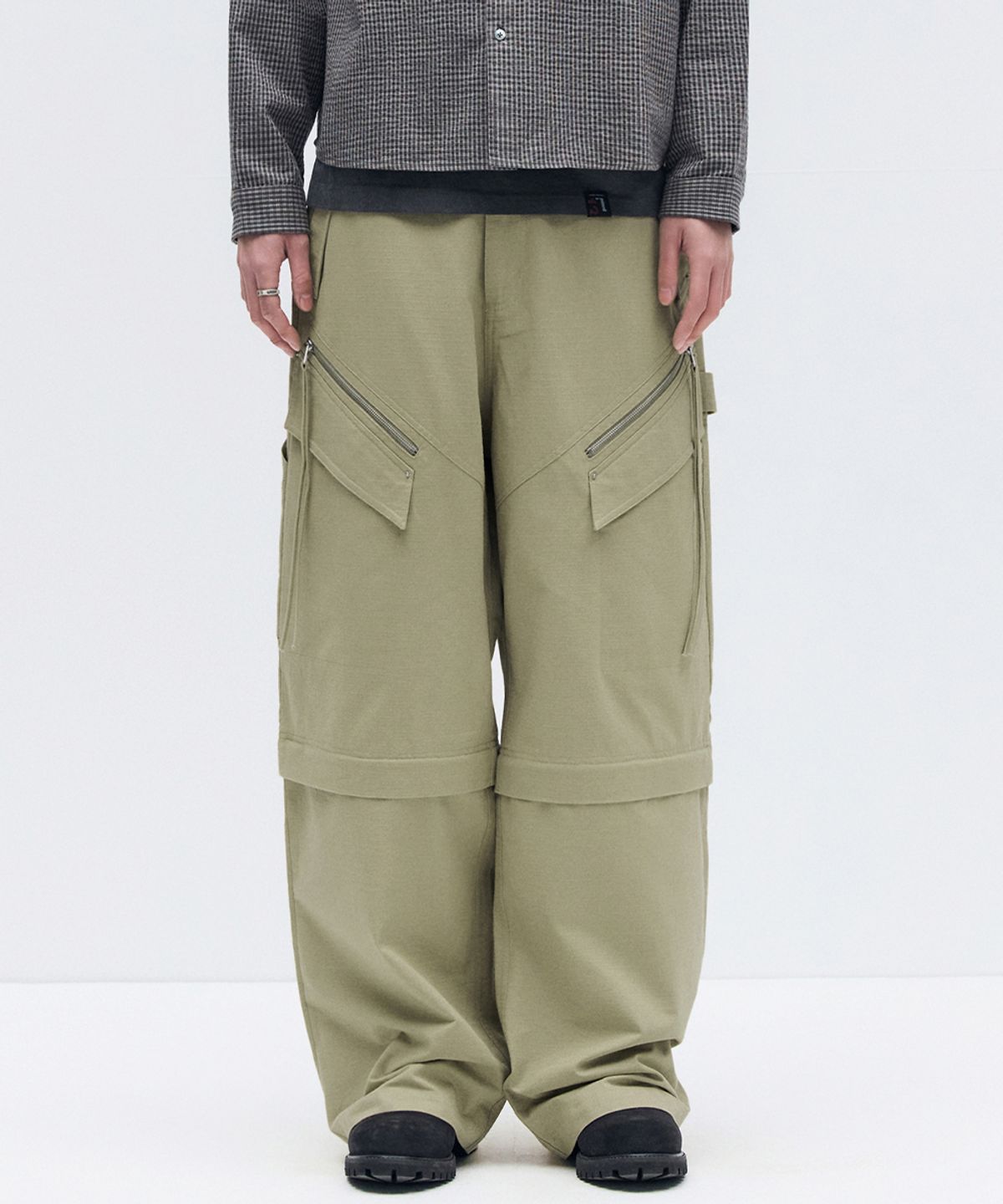 메종미네드(MAISON MINED) DETACHABLE COTTON PANTS BEIGE