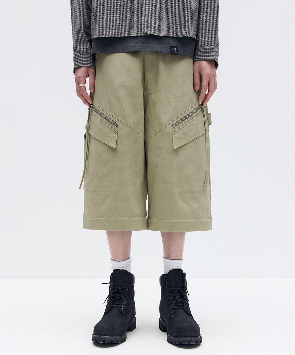 메종미네드(MAISON MINED) DETACHABLE COTTON PANTS BEIGE