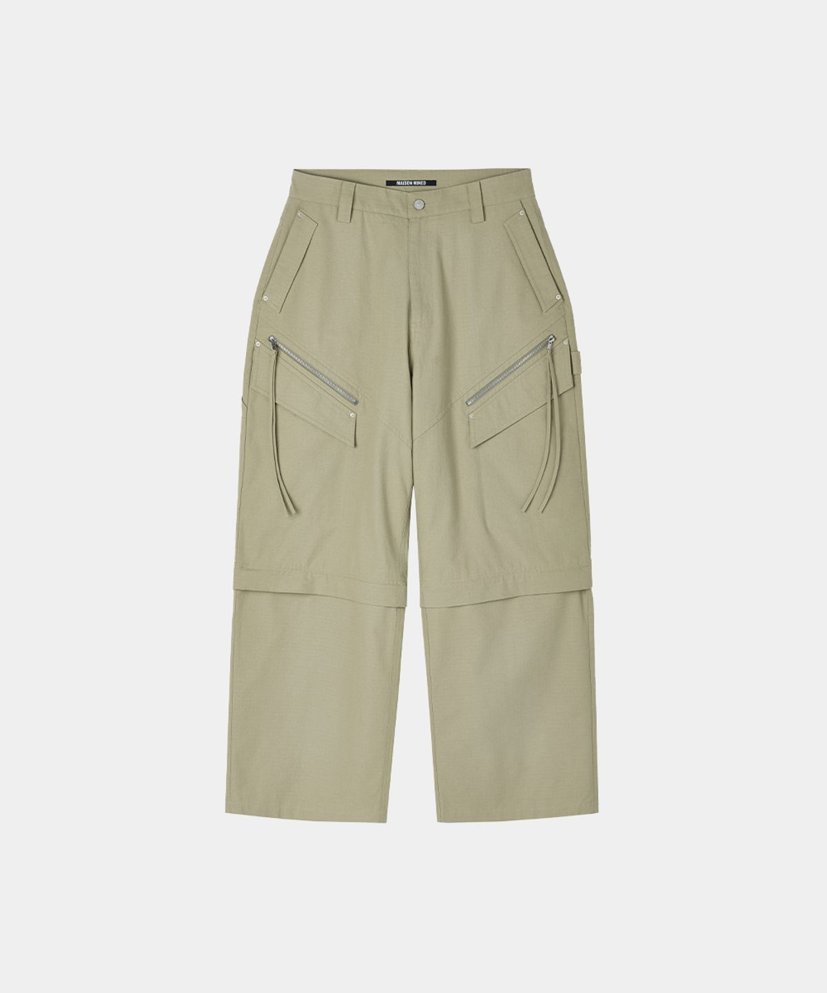 메종미네드(MAISON MINED) DETACHABLE COTTON PANTS BEIGE
