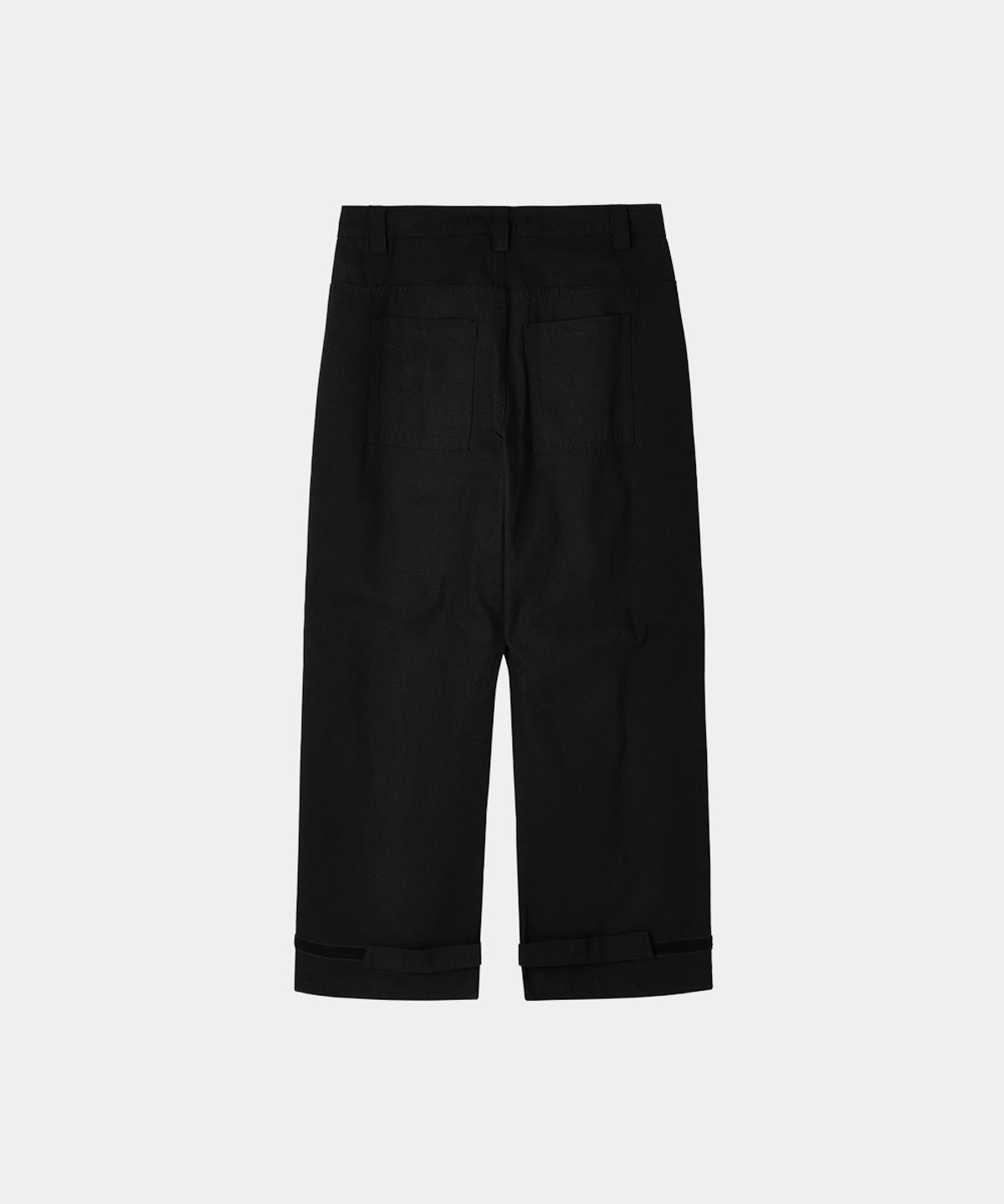 메종미네드(MAISON MINED) PARACHUTE VELCRO PANTS BLACK