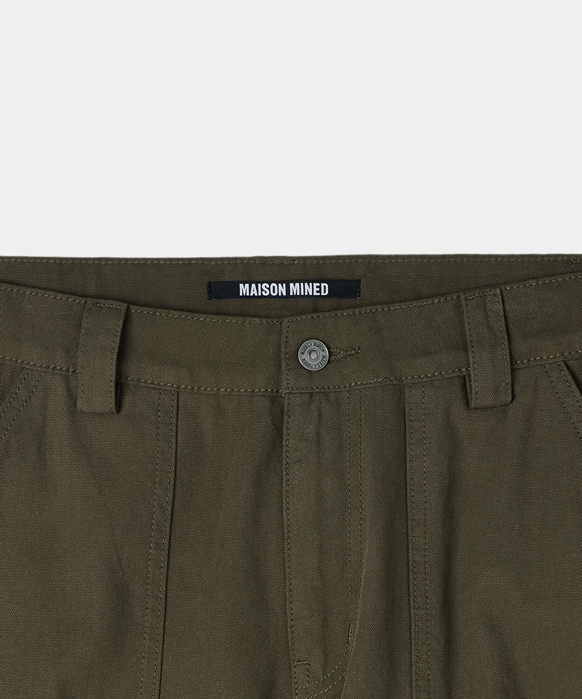 메종미네드(MAISON MINED) PARACHUTE VELCRO PANTS KHAKI