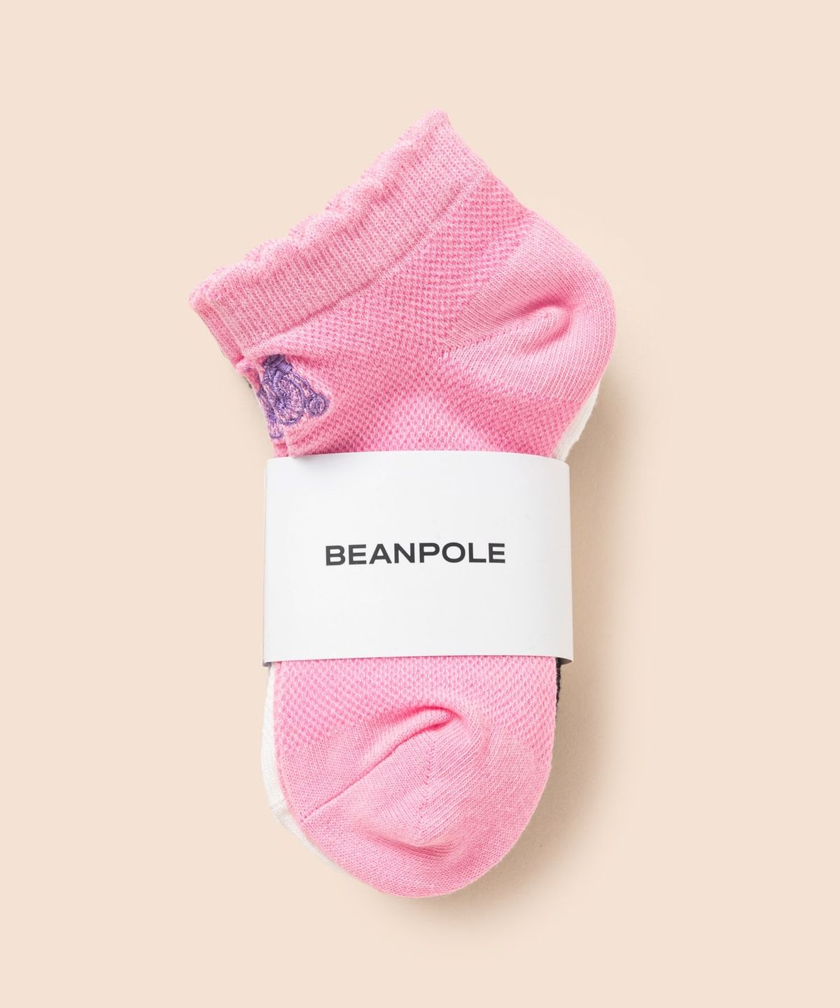 빈폴 키즈(BEANPOLE KIDS) 베이직 메쉬 여름 발목 양말 5족 SET  라이트 핑크 (BI63KTU01Y)