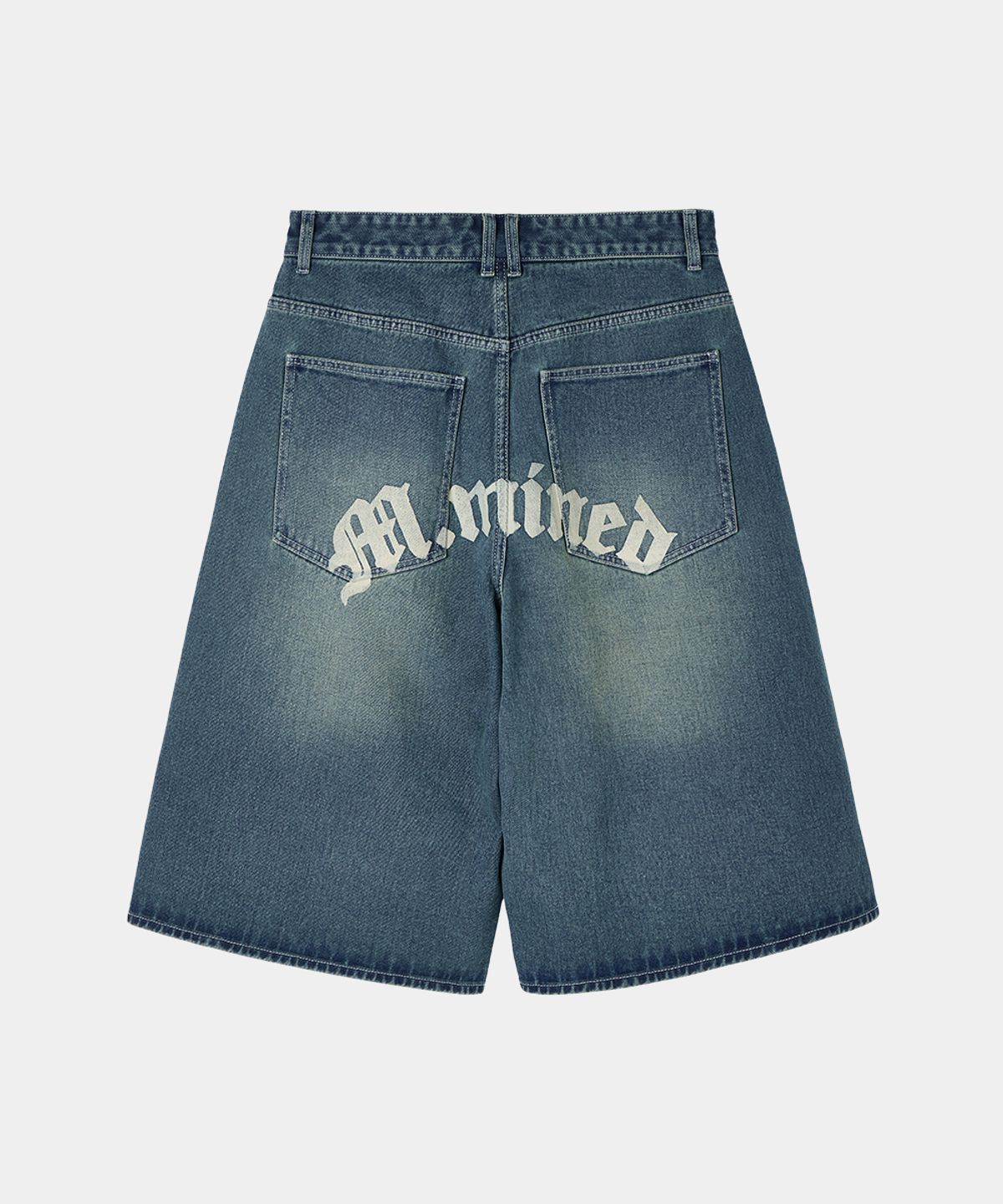 메종미네드(MAISON MINED) BACK-POINT BERMUDA PANTS BLUE