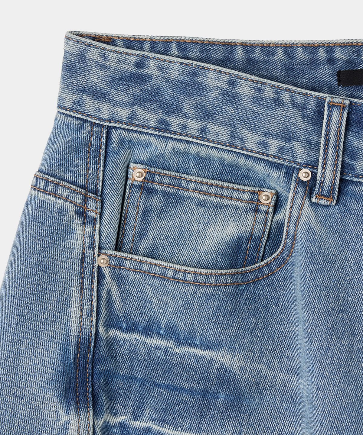 메종미네드(MAISON MINED) VESTIGE CARGO BERMUDA PANTS MID BLUE