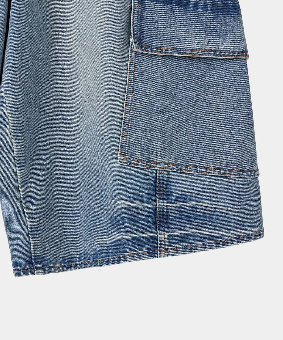 메종미네드(MAISON MINED) VESTIGE CARGO BERMUDA PANTS MID BLUE