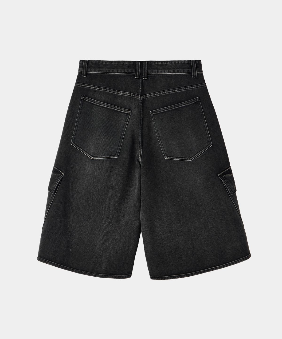 메종미네드(MAISON MINED) VESTIGE CARGO BERMUDA PANTS BLACK