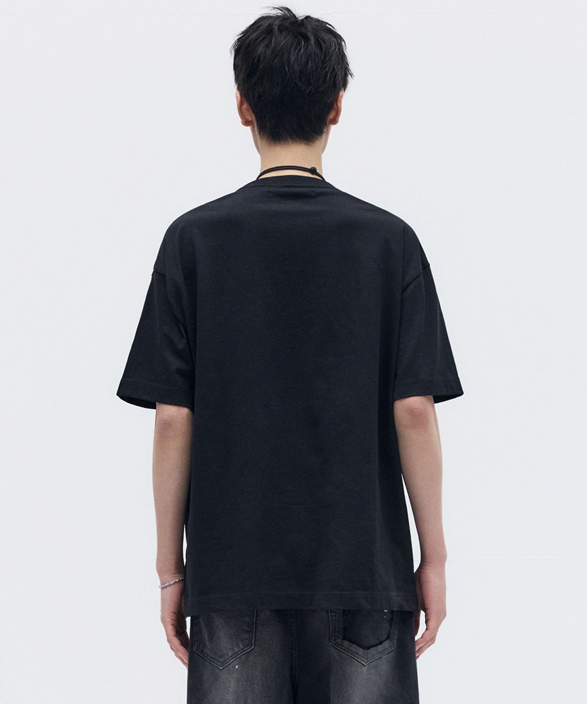 메종미네드(MAISON MINED) CELTIC CROSS HALF T BLACK