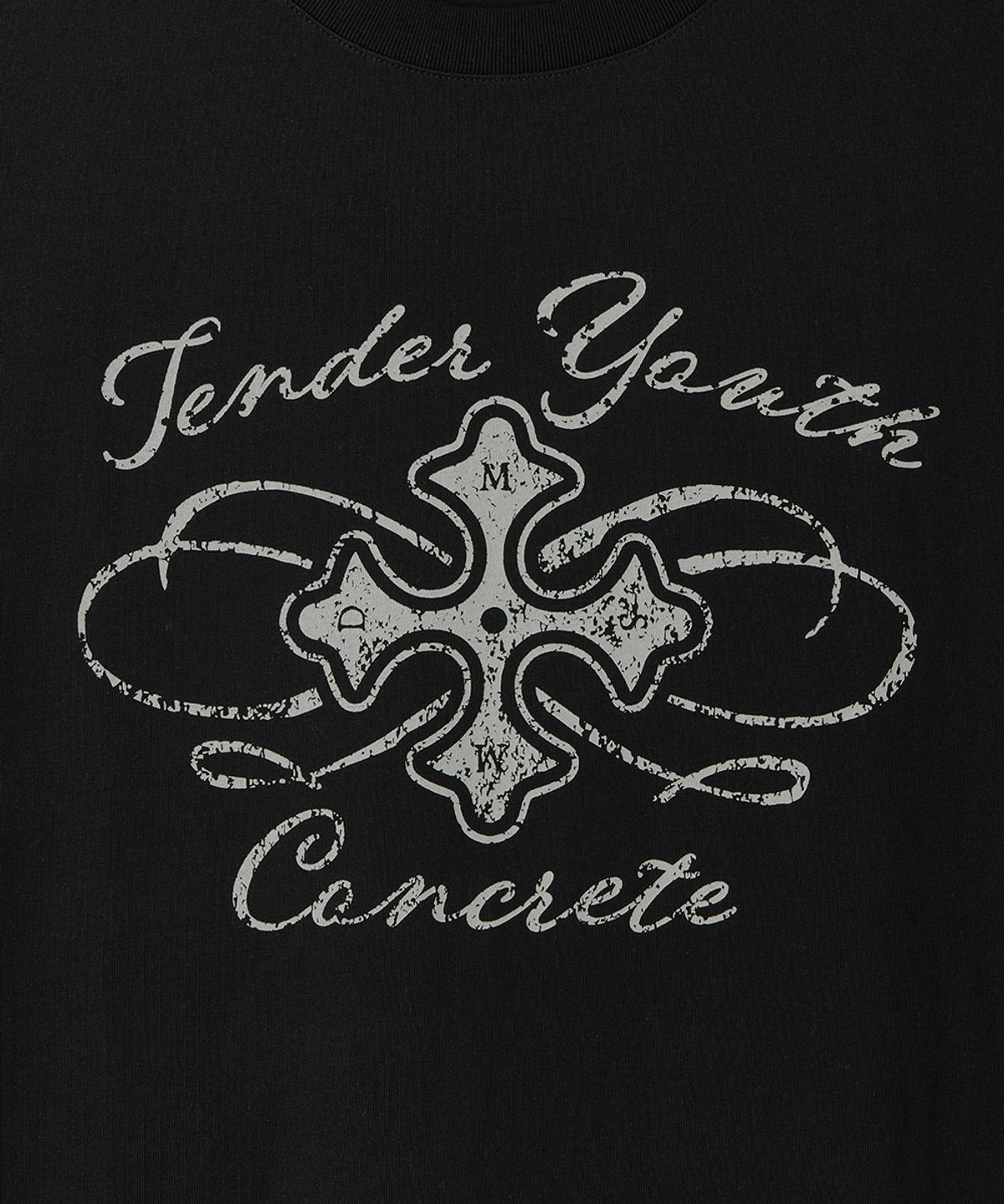 메종미네드(MAISON MINED) CELTIC CROSS HALF T BLACK