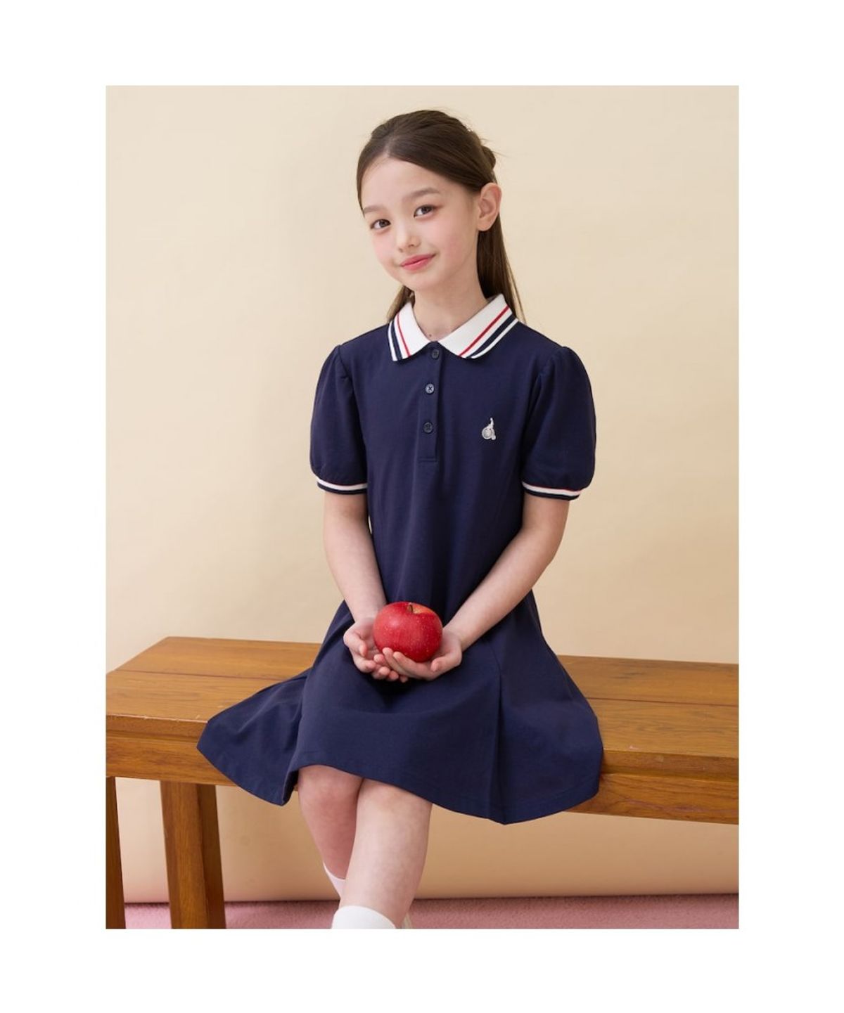 빈폴 키즈(BEANPOLE KIDS) 티핑 포인트 반소매 피케 원피스  네이비 (BI6371G02R)