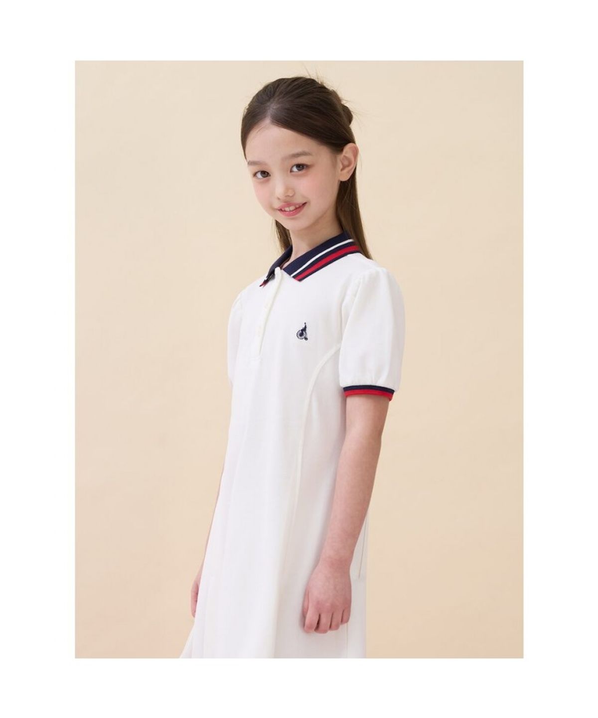 빈폴 키즈(BEANPOLE KIDS) 티핑 포인트 반소매 피케 원피스  화이트 (BI6371G021)