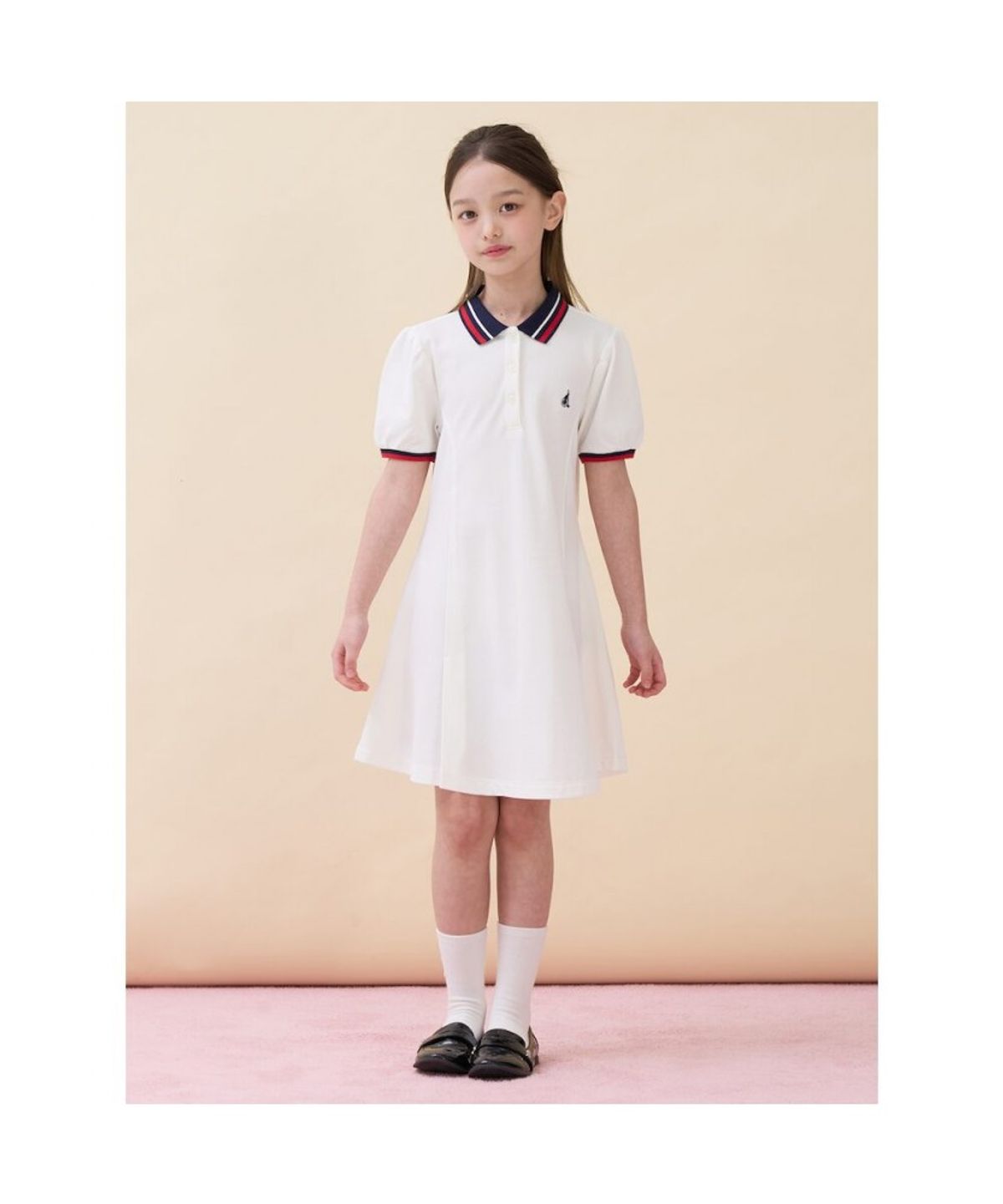 빈폴 키즈(BEANPOLE KIDS) 티핑 포인트 반소매 피케 원피스  화이트 (BI6371G021)
