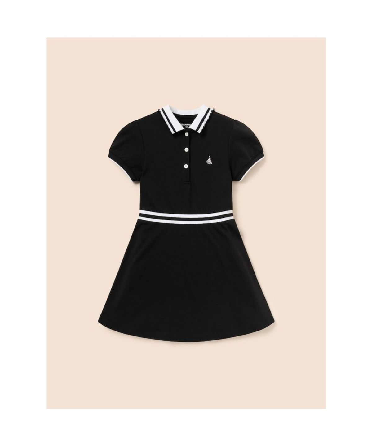 빈폴 키즈(BEANPOLE KIDS) [Essential] 반소매 피케 원피스  블랙 (BI6371GE15)
