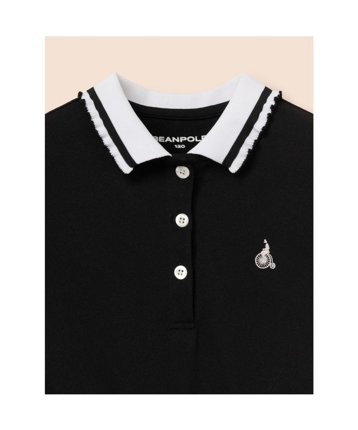 빈폴 키즈(BEANPOLE KIDS) [Essential] 반소매 피케 원피스  블랙 (BI6371GE15)