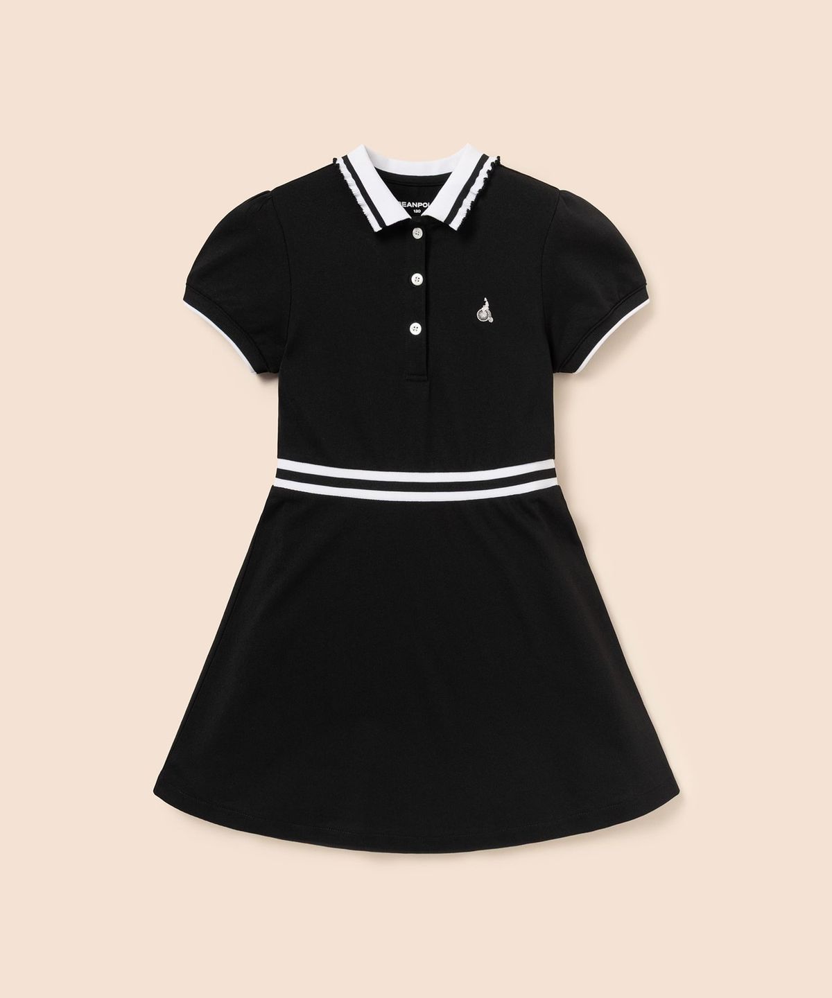 빈폴 키즈(BEANPOLE KIDS) [Essential] 반소매 피케 원피스  블랙 (BI6371GE15)