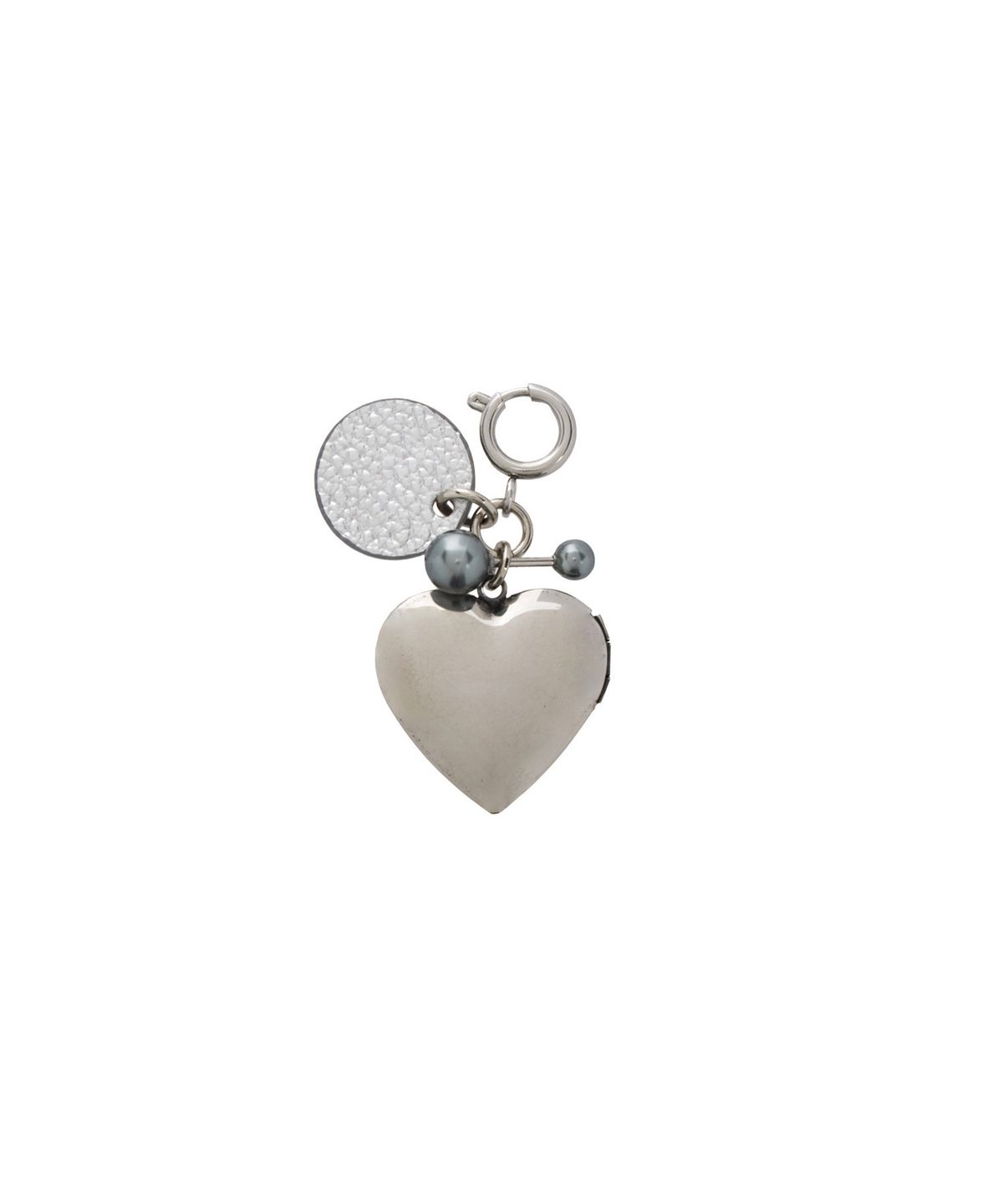 분크(VUNQUE) Heart Memory Leather Charm Piccolo (하트 메모리 레더 참 피콜로) Silver