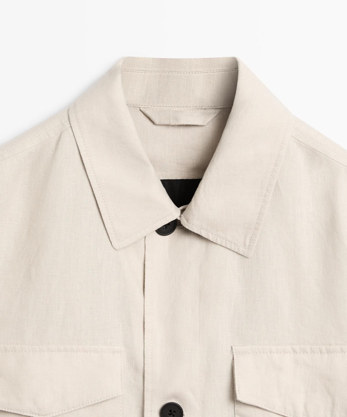 마시모두띠(MASSIMO DUTTI) 경량 린넨 포켓 자켓