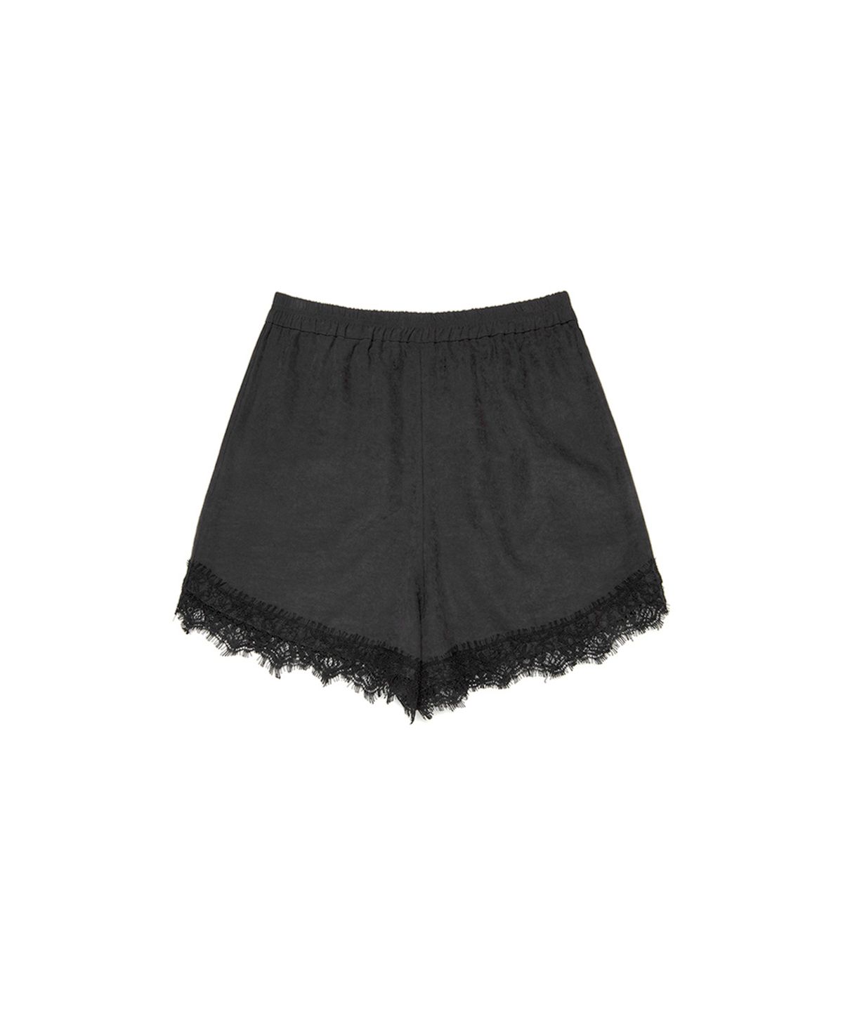 쓰리투에이티(THREE TO EIGHTY) LACE BANDING SHORTS BLACK