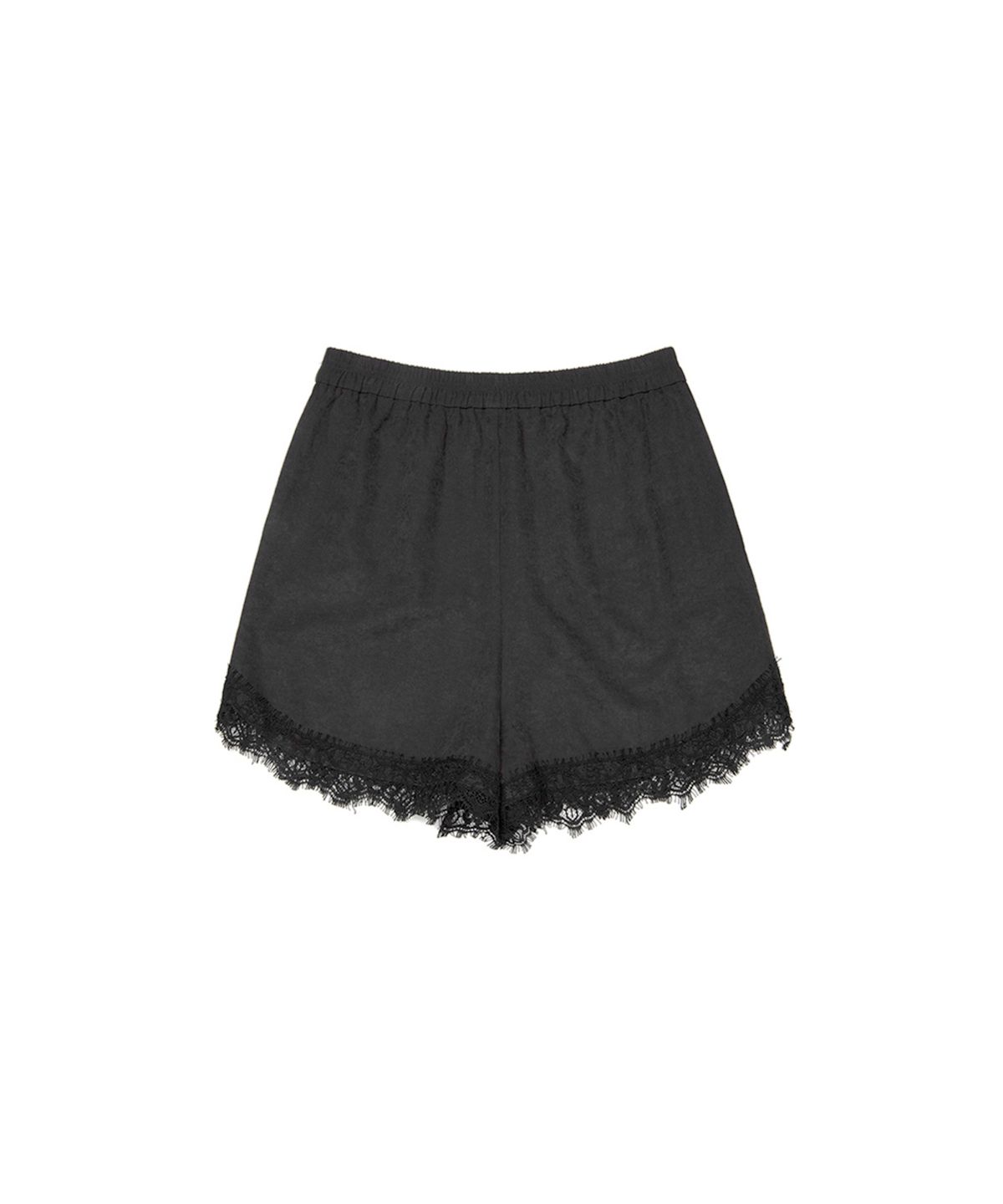 쓰리투에이티(THREE TO EIGHTY) LACE BANDING SHORTS BLACK
