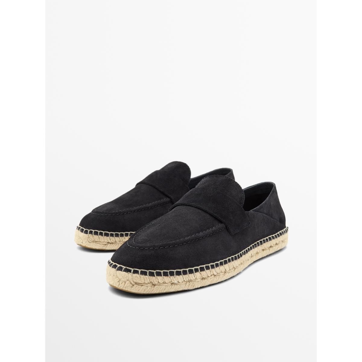 마시모두띠(MASSIMO DUTTI) 스플릿 스웨이드 레더 에스파듀