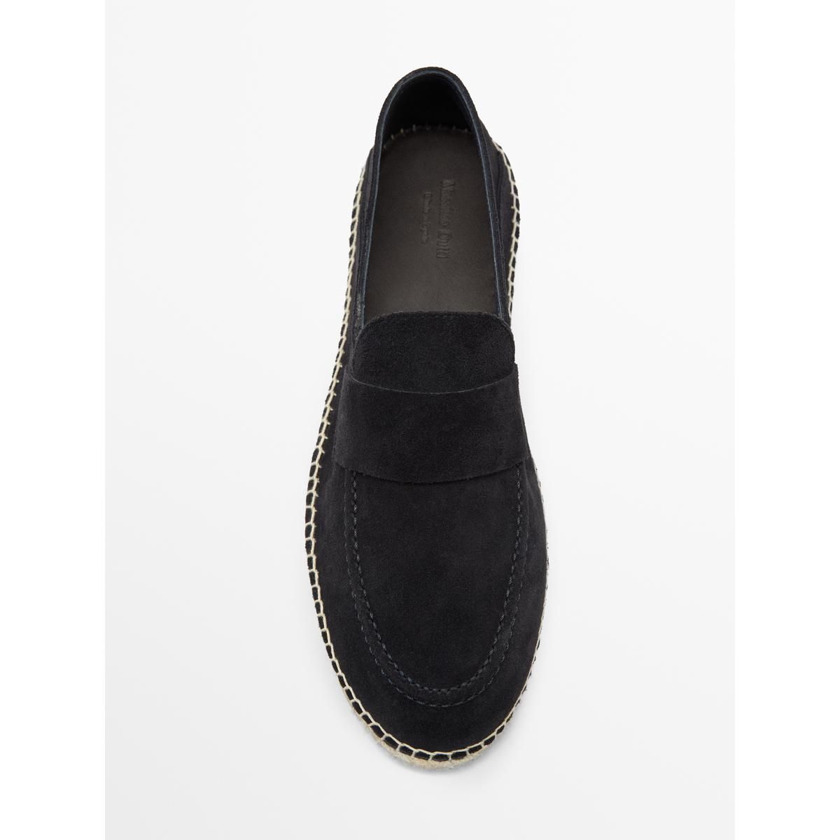 마시모두띠(MASSIMO DUTTI) 스플릿 스웨이드 레더 에스파듀