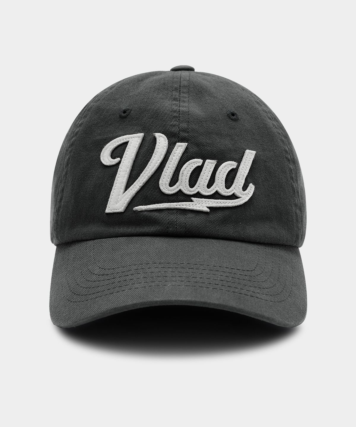 디미트리블랙(DIMITRI BLACK) VLAD 워시드 아플리케 볼캡_차콜