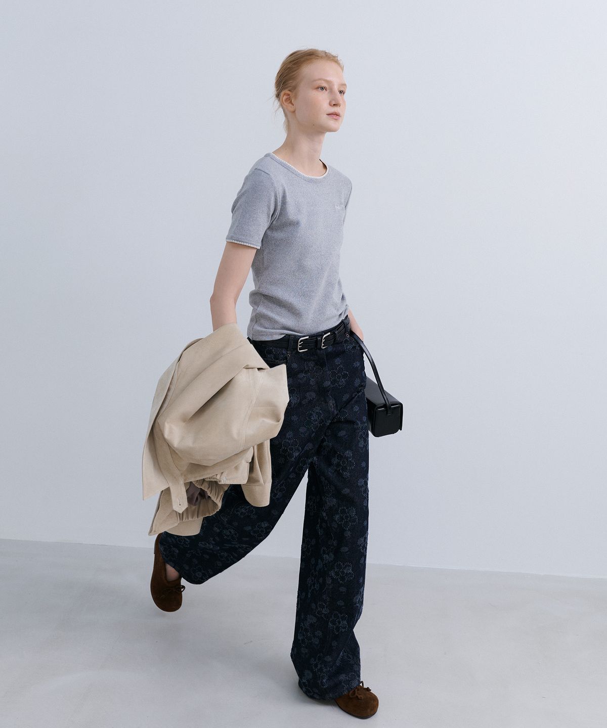 에핑글러(EPINGLER) MELO STITCH TOP - LIGHT GREY