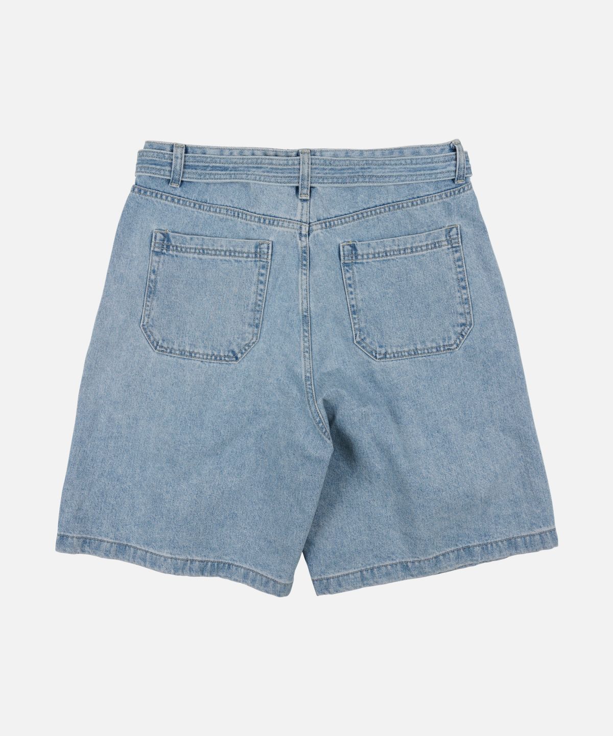 프리즘웍스(FRIZMWORKS) LYOCELL BELTED DENIM SHORTS _ LIGHT BLUE
