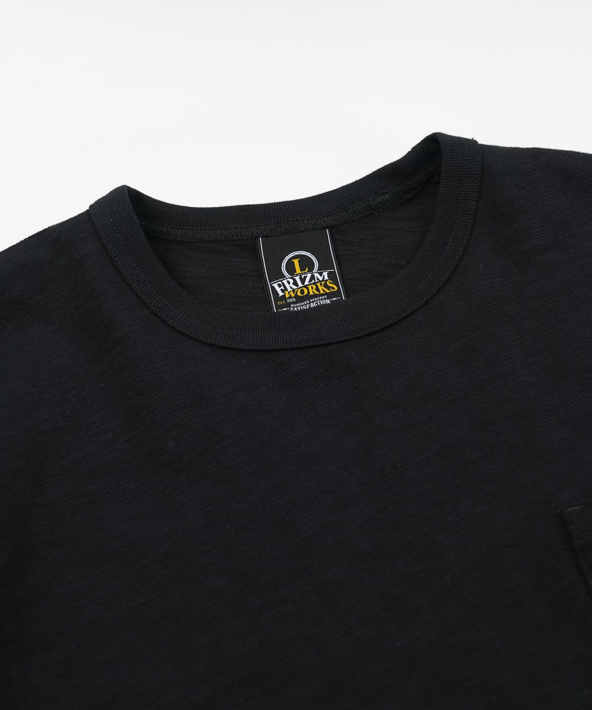 프리즘웍스(FRIZMWORKS) SLUB POCKET HALF TEE _ BLACK