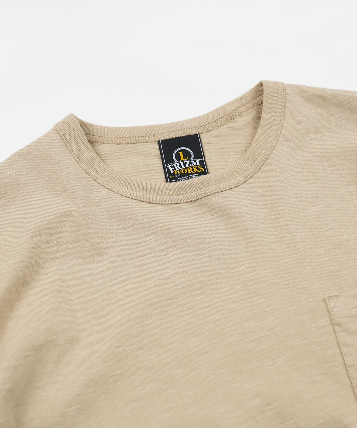 프리즘웍스(FRIZMWORKS) SLUB POCKET HALF TEE _ KHAKI BEIGE