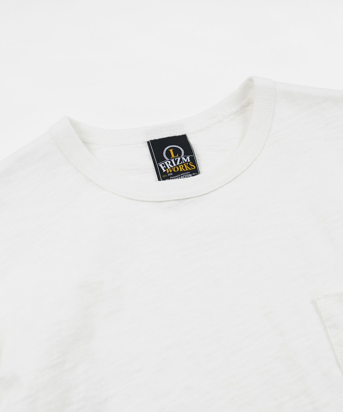 프리즘웍스(FRIZMWORKS) SLUB POCKET HALF TEE _ WHITE