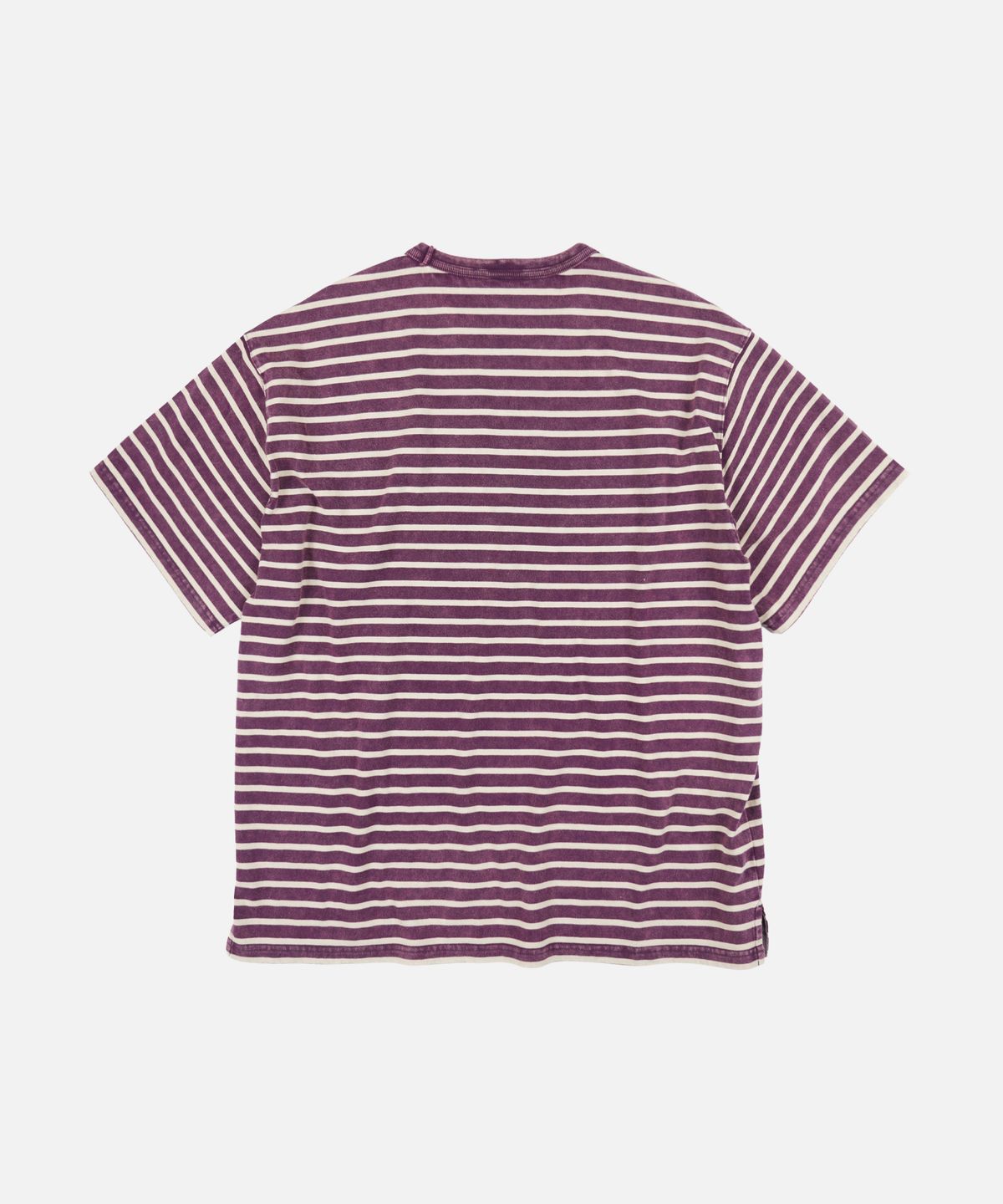 프리즘웍스(FRIZMWORKS) VINTAGE FADED STRIPE HALF TEE _ PURPLE