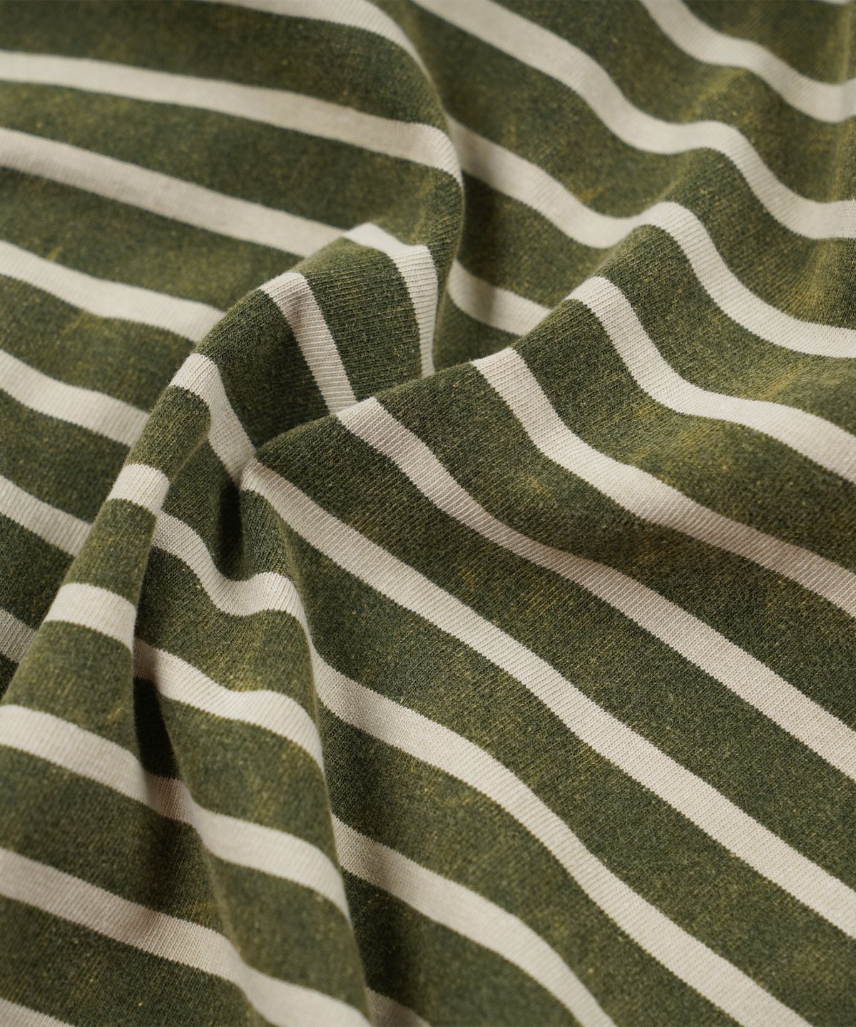 프리즘웍스(FRIZMWORKS) VINTAGE FADED STRIPE HALF TEE _ DARK GREEN