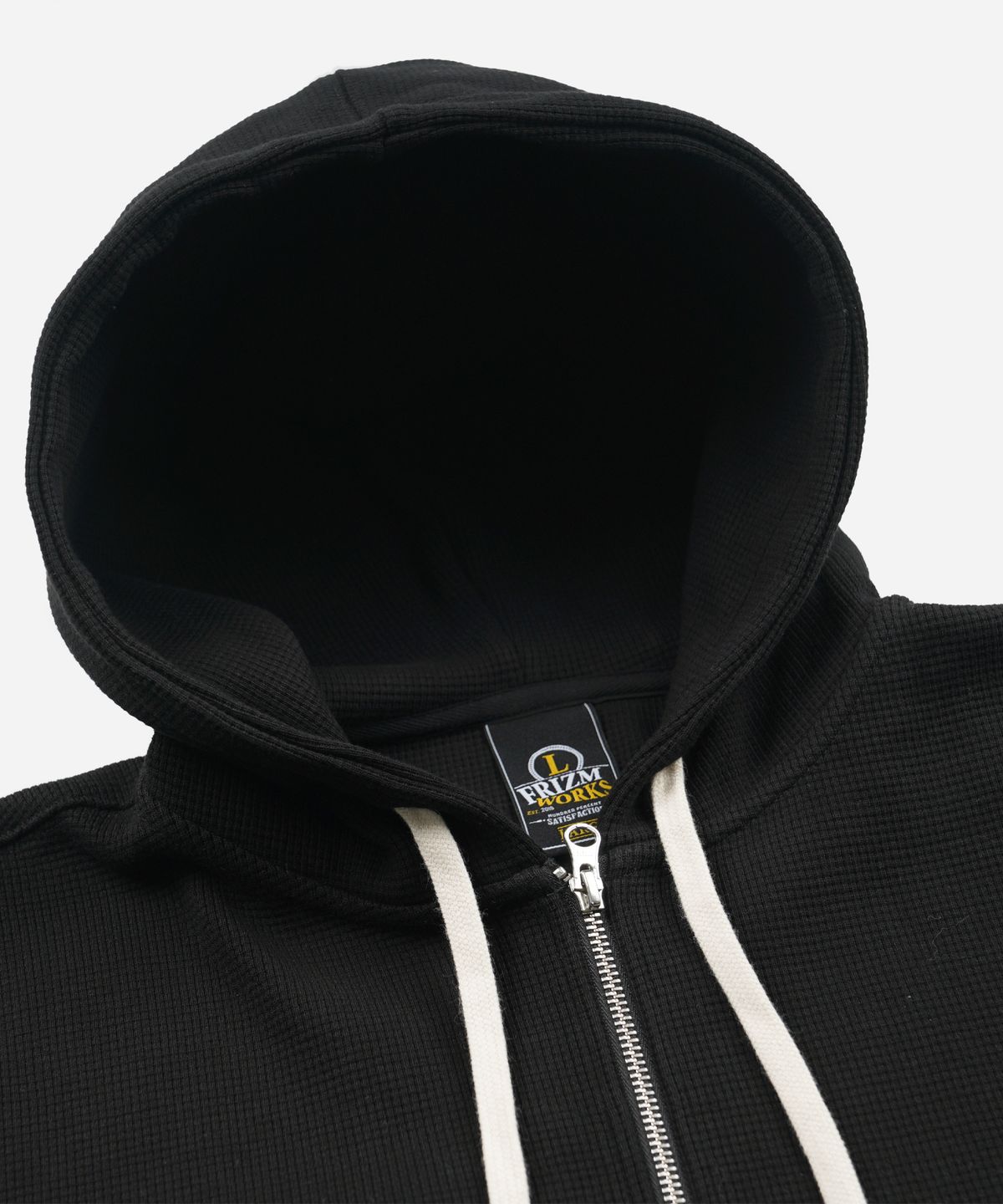 프리즘웍스(FRIZMWORKS) WAFFLE HOOD ZIP UP PARKA _ BLACK